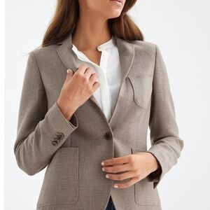 Sacoor Brothers 100% Wool Classic Women's Plaid Blazer Jacket